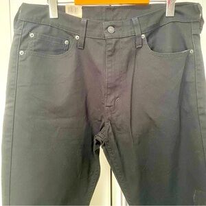 NWT Levi's 513 Slim Straight Men's Dark Black Straight Jeans 34X32.